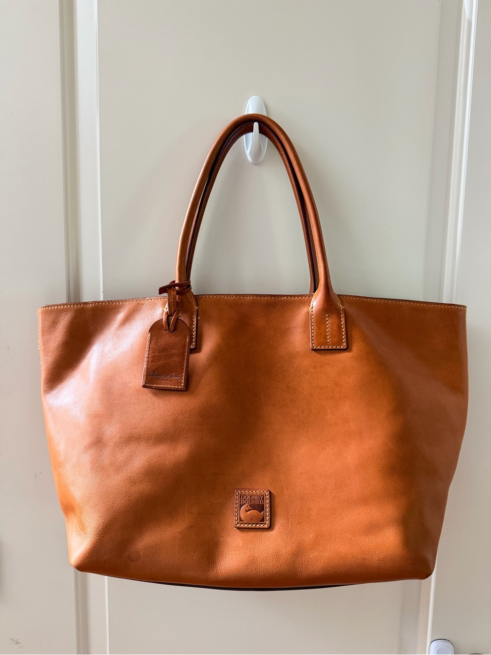 Dooney & Bourke Leather Tote in Cognac Brown